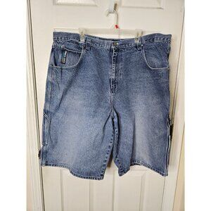 Brooklyn Xpress Mens Shorts 46x12 blue denim Y2K Vintage Hip-hop Baggy
